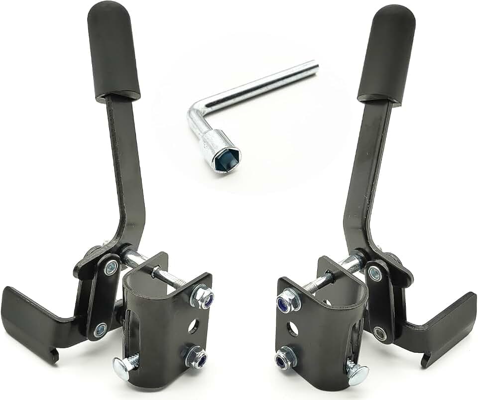 Wheelchair Brake,Wheelchair Wheel Lock for Steel and Aluminum Transport Chair(TR37E-SV & TR39E-SV,MDS808200,ATC17,ATC19),STDS4S092L/R,Replacement Parts,with Installation Tool (1 Pr,Black)