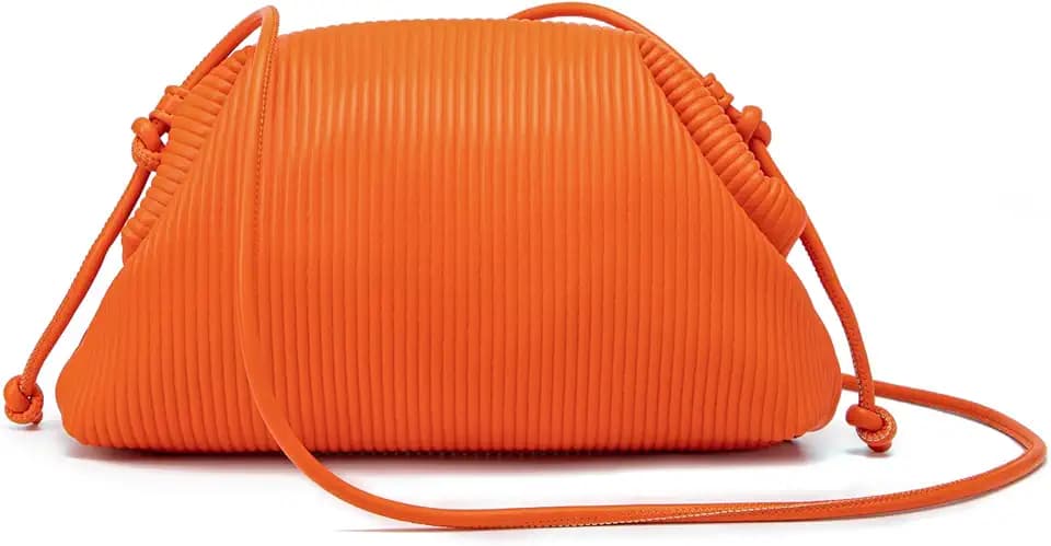 KingTo Soft Cloud Clutch Purse for Women, Dumpling Crossbody Bag with Strap