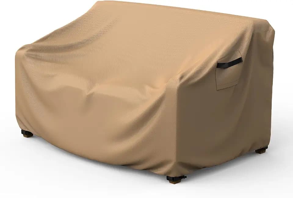 Mrrihand 3-Seater Outdoor Patio Sofa Cover Waterproof 104"W×40"D×35"H Brown