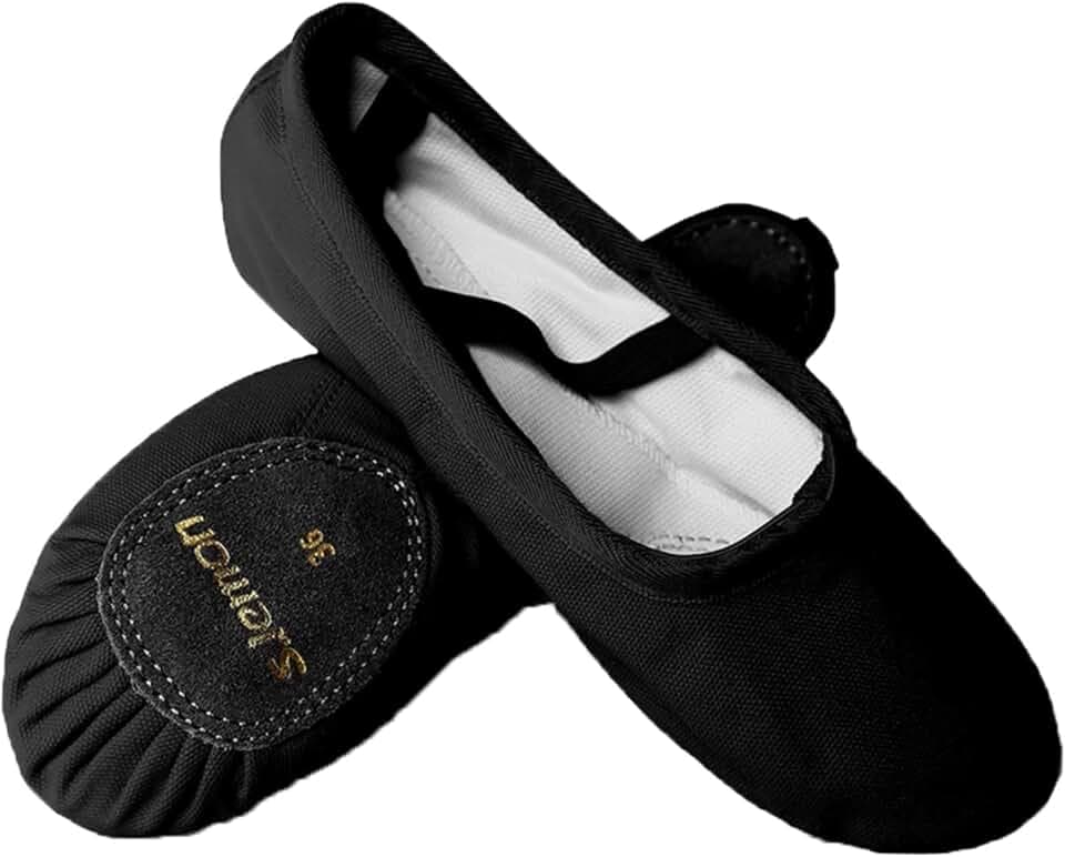s.lemon Ballettschuhe Ballettschläppchen,Doppelschicht Leinwand Geteilte Sohle Ballett Schuh für Mädchen Kinder Damen Männer