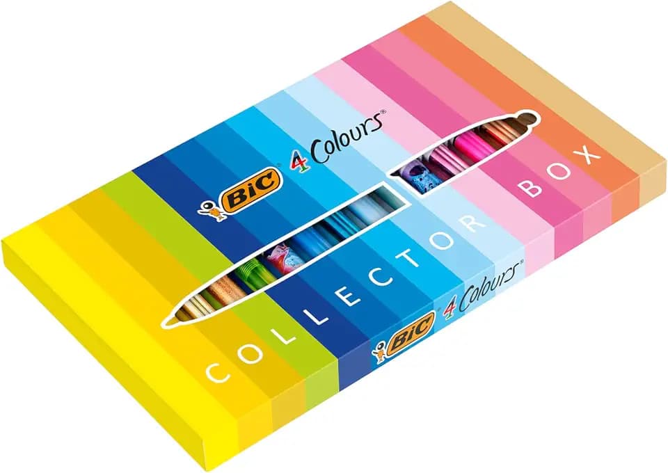 BIC 4 Farben Kugelschreiber Set Sonderedition, in verschiedenen Farben, 15er Pack, Ideal für das Büro, das Home Office oder die Schule