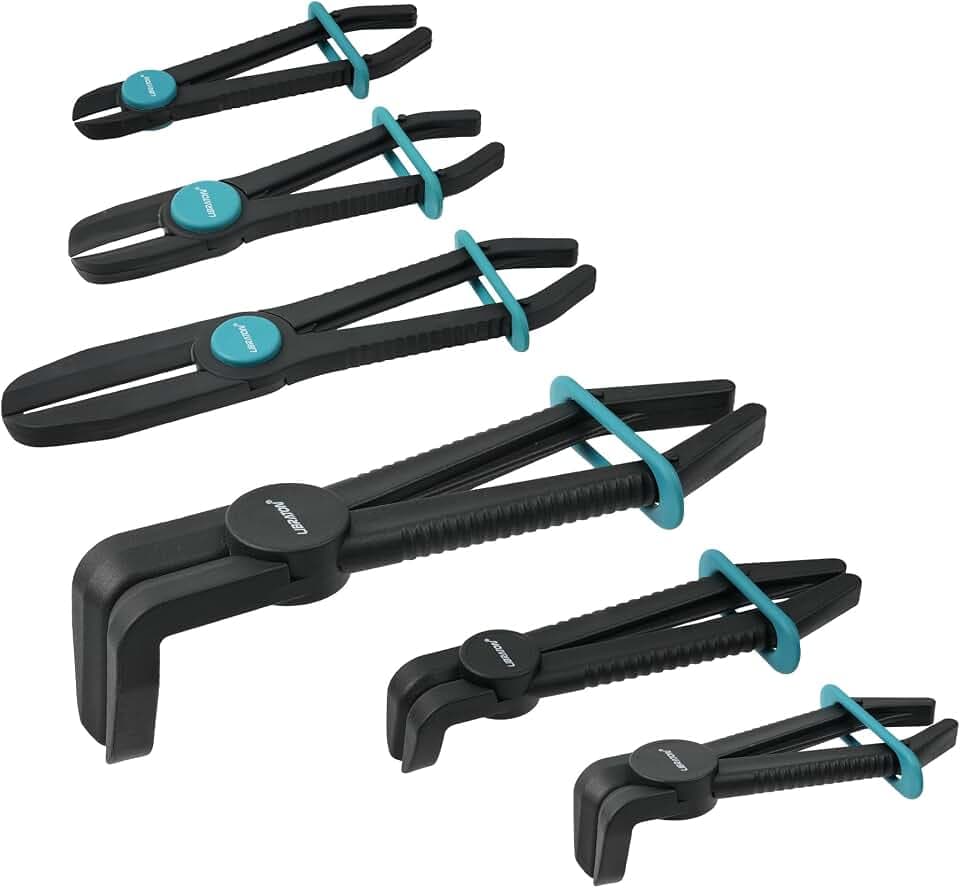 LIBRATON Schlauchklemmen Zangen Set 6tlg, Schlauch Abklemmzange