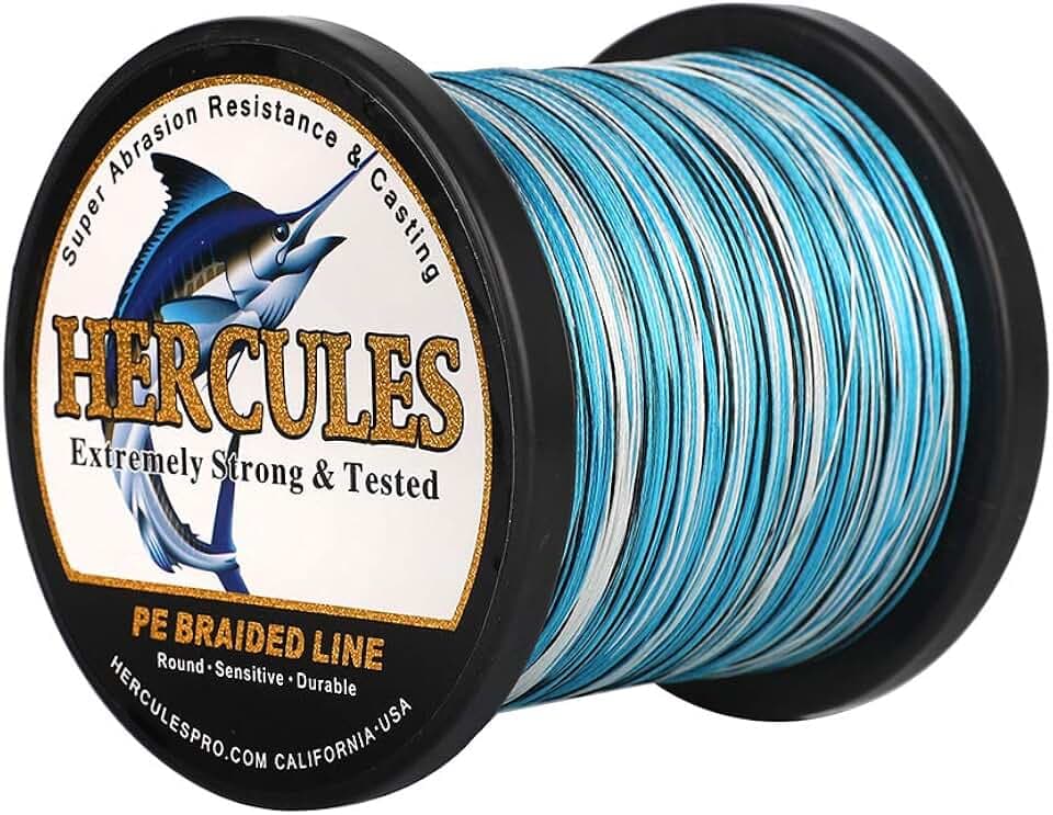 HERCULES Super Cast 100m - 2000m Yards Geflochtene Angelschnur 10lb - 300lb Test für Salzwasser Süßwasser PE Geflecht Fischdraht Superline 8 Stränge