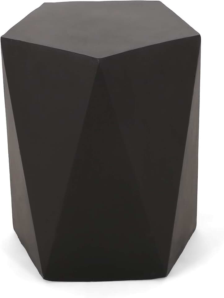 Christopher Knight Home Daria Outdoor Side Table, Matte Black