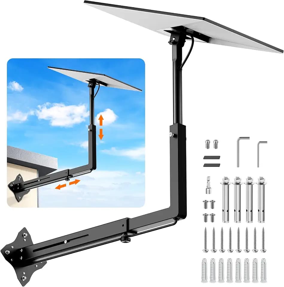Extra Long Mount for Starlink Standard 4/4X/Gen 3, Adjustable Long Wall Mounts for Starlink with Telescoping Support Arm, Rustproof, Weatherproof for Concrete/Wood Walls