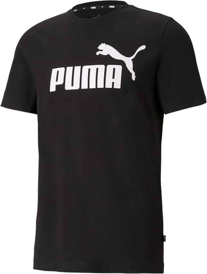 PUMA Herren Ess Logo Tee T shirt, Puma Black, 4XL EU