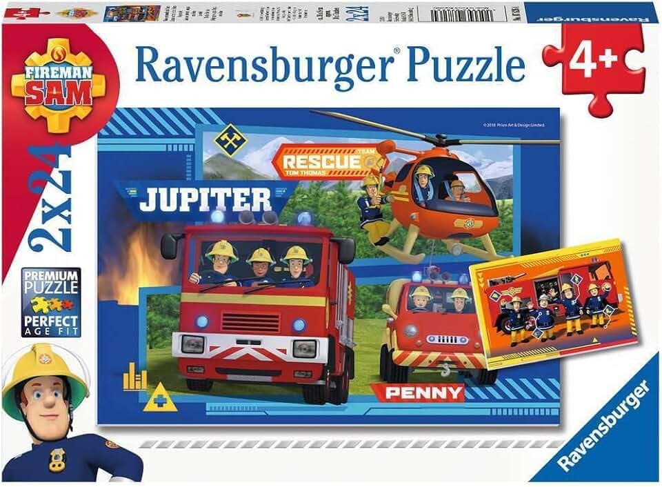 Ravensburger Puzzle Wasser marsch mit Sam - 2x24 Teile Puzzle ab 4 Jahre