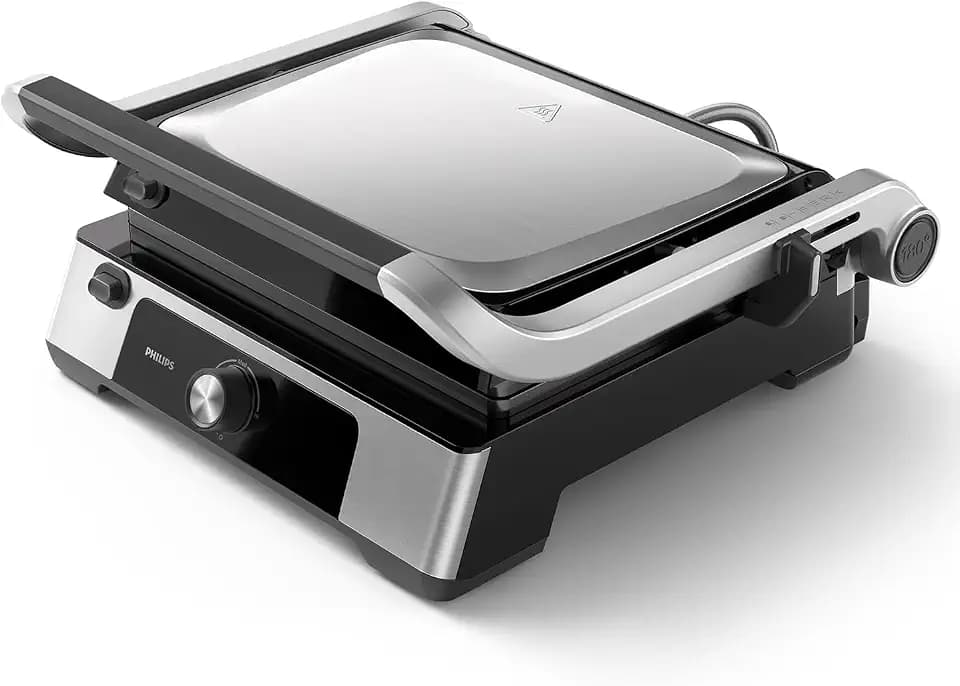 Philips Kontaktgrill 60°C–200°C 180° Aufklappbar Antihaft-Platten