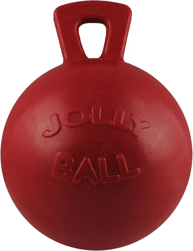 Jolly Pets Tug-n-Toss Dog Toy Ball with Handle, 10" XL, Red