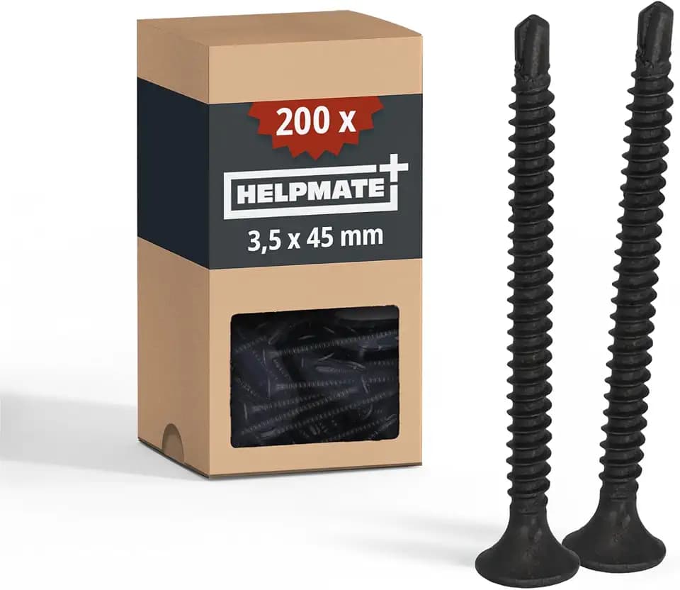 HELPMATE – Schnellbauschrauben Feingewinde Bohrspitze 3,5x45 mm – 200 Stück