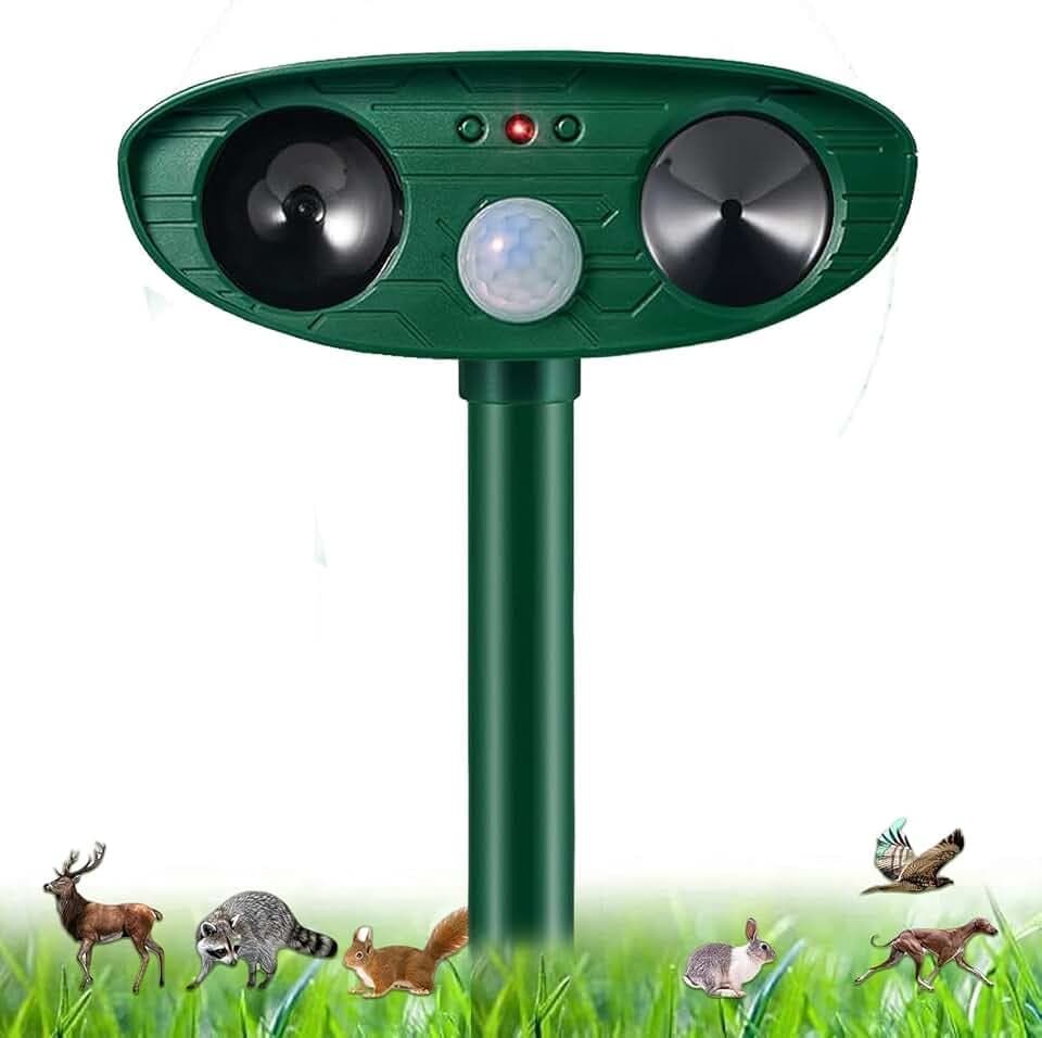 Katzenschreck, Ultraschall, Katzenschreck, Katzenvertreiber, solarbetrieben, Ultraschall, mit Bewegungsmelder, für Garten, Hof, Katzen, Hunde, Vögel, Füchse, Ratten