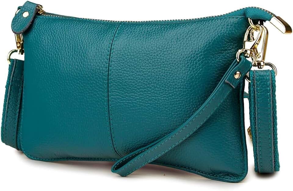 Artwell Genuine Leather Clutch Wallet For Women Wristlet Envelop Crossbody Purse Card Shoulder Bag