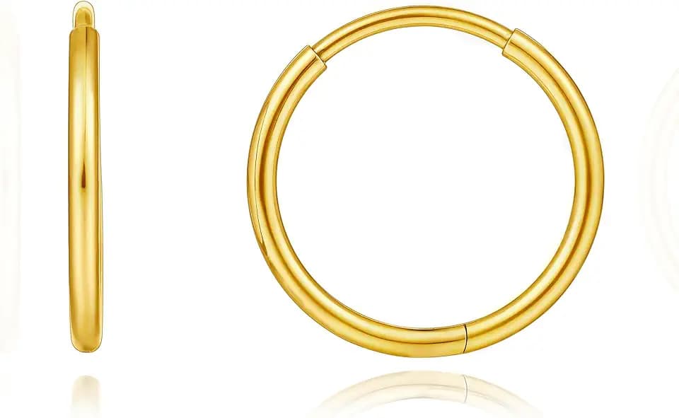 Limerencia Titanium Hoop Earrings for Women,G23 Implant Grade Pure Titanium