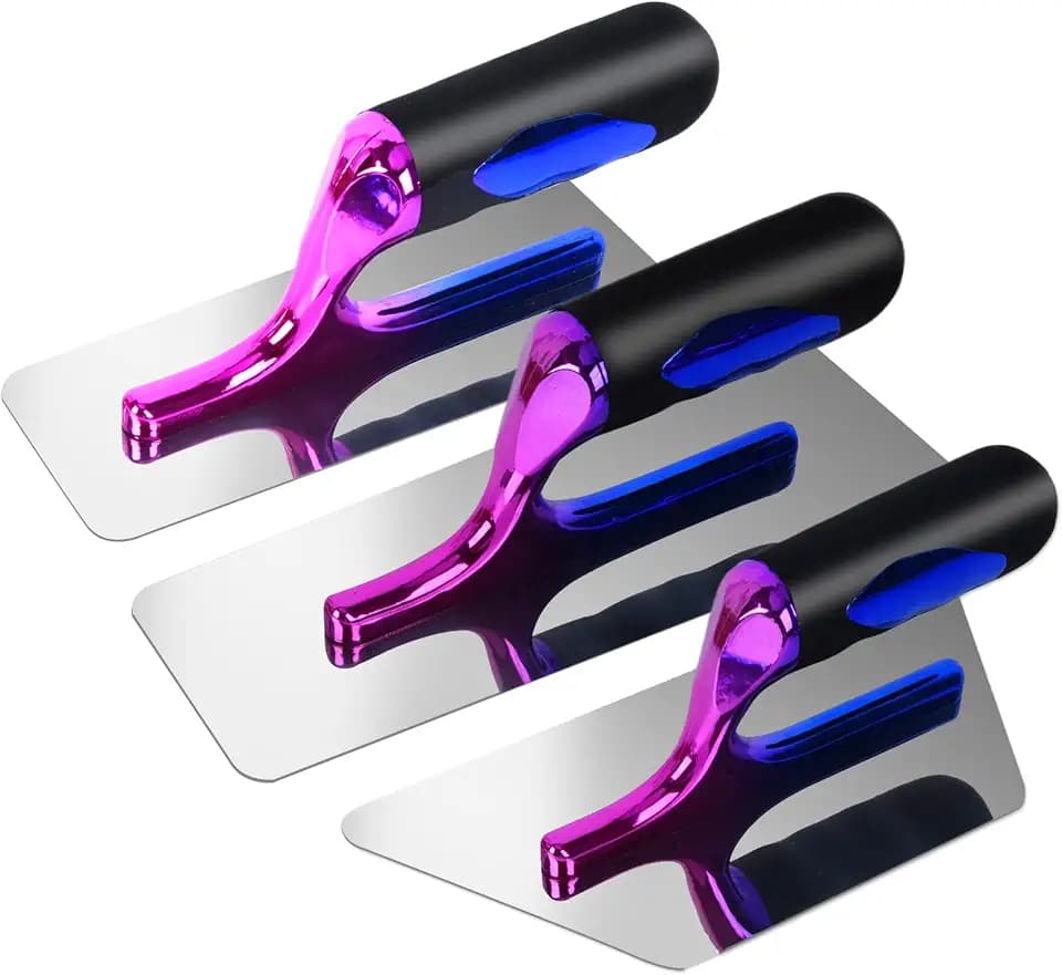 UpJiaflarish Stainless Venetian Plaster Trowel Set - 3 Pcs Plaster Tool