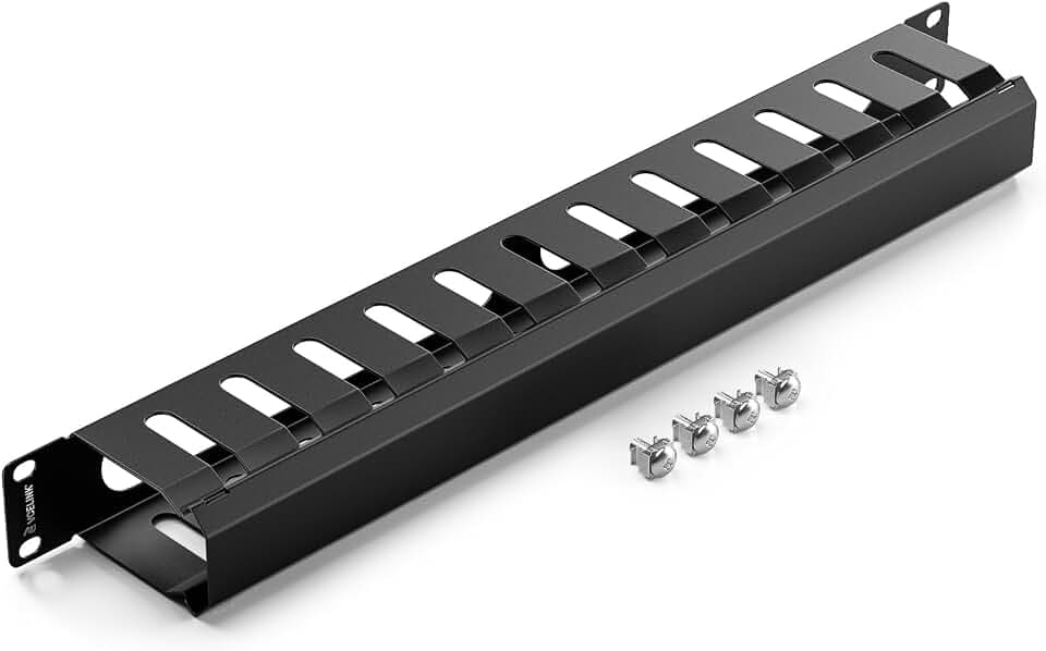 VCELINK 1U 12-Slot Server Rack Cable Management for 19" Rack/Cabinet 1-Pack