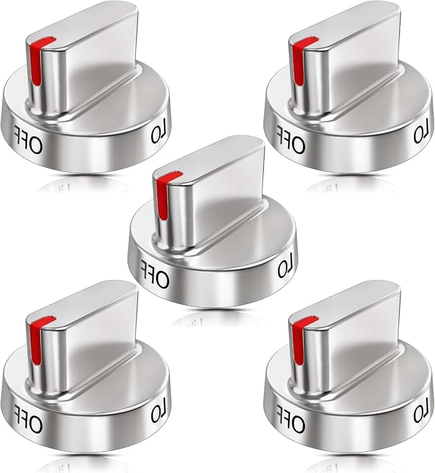 Upgraded DG64-00472A for Samsung Stove Knobs Replacement,DG64-00347A for Samsung Gas Stove Oven Knobs,DG64-00473A DG64-00347B Fit FX510BGS FX710BGS NX58F5300SS NX58F5500SS Range Knob,5pcs