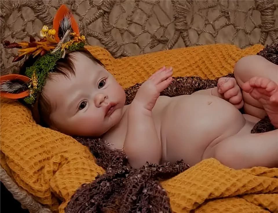 Reborn Puppen Mädchen Reborn Baby - 20 Zoll lebensechte Babypuppe Körper aus weichem Vinyl Sieht aus wie EIN echtes Baby Wiedergeborener Mädchen