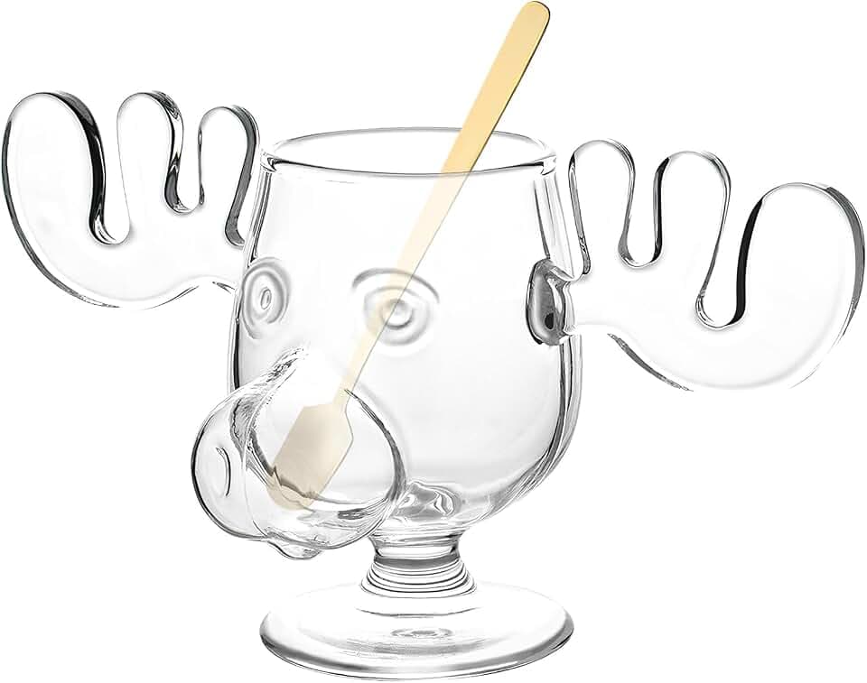 HENGBIRD EierliköR Moose Mug, Elch GläSer, Christmas Vacation Elch-Mug, Weihnachts EierliköR GläSer, ElchgläSer, WeihnachtsgläSer, National Lampoons Christmas Vacation, ElchgläSer für Griswold
