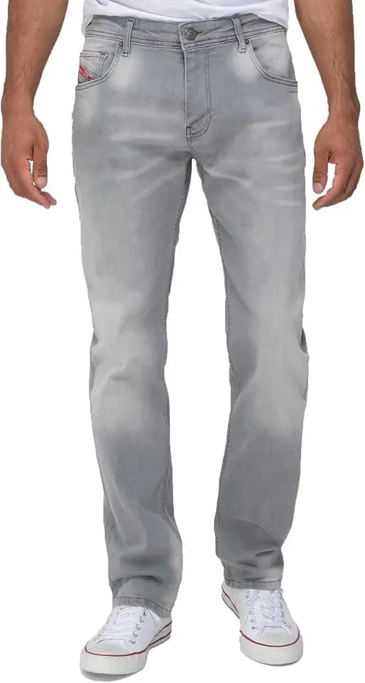 Lorenzo Loren Jeans Herren Hose Regular Fit Used-Look Denim M17