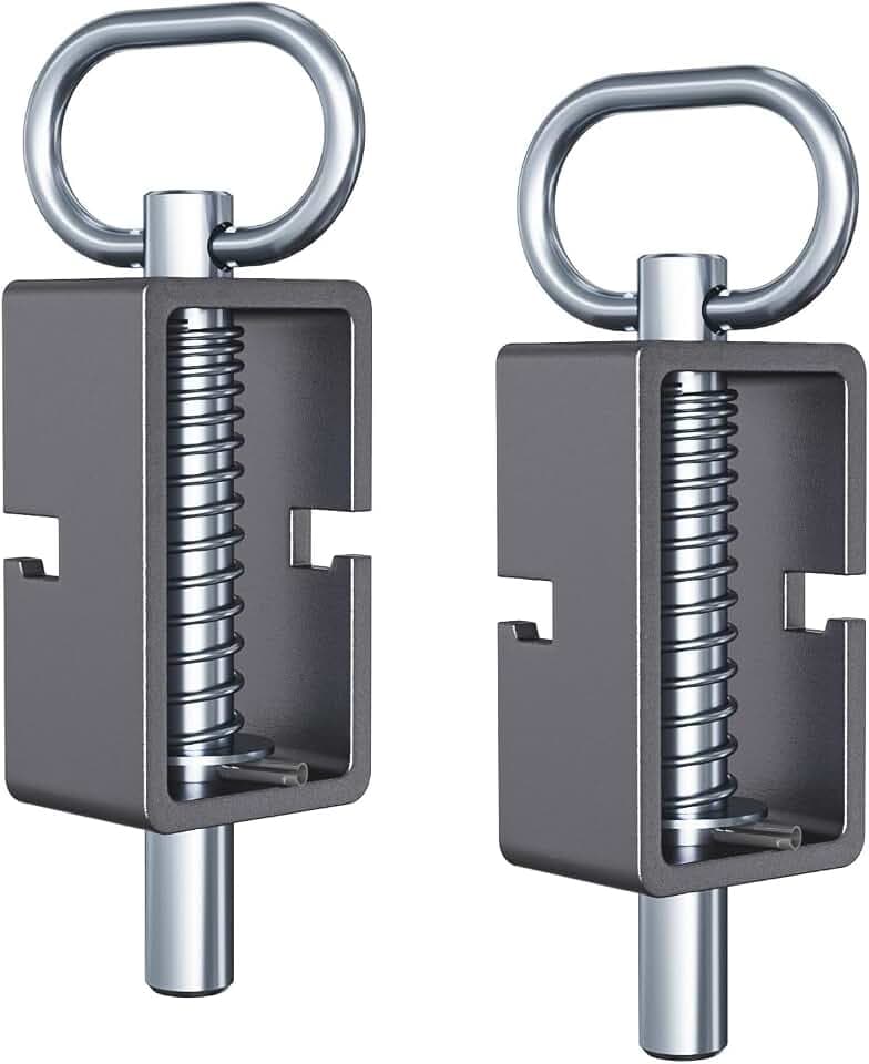 2 Pack Heavy Duty Spring Latch Lock, Universal Long Spring Lock Steel Latch Assembly for Utility Trailer Gate, Trailer Gate Latch, Barn Doors, Tracks & Ramp Doors