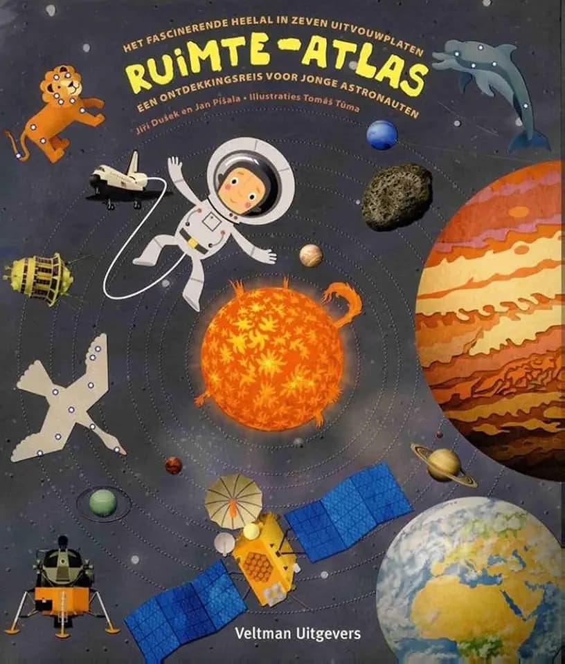 Ruimte-atlas: een ontdekkingsreis voor jonge astronauten - het fascinerende heelal in zeven uitvouwplaten