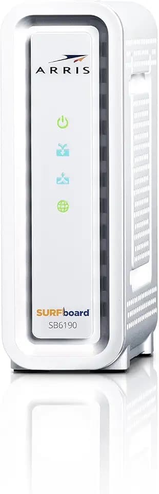 ARRIS Surfboard SB6190 32x8 DOCSIS 3.0 Cable Modem with 1.4 Gbps Download and 262 Upload Speeds, White (Non-Retail Packaging)
