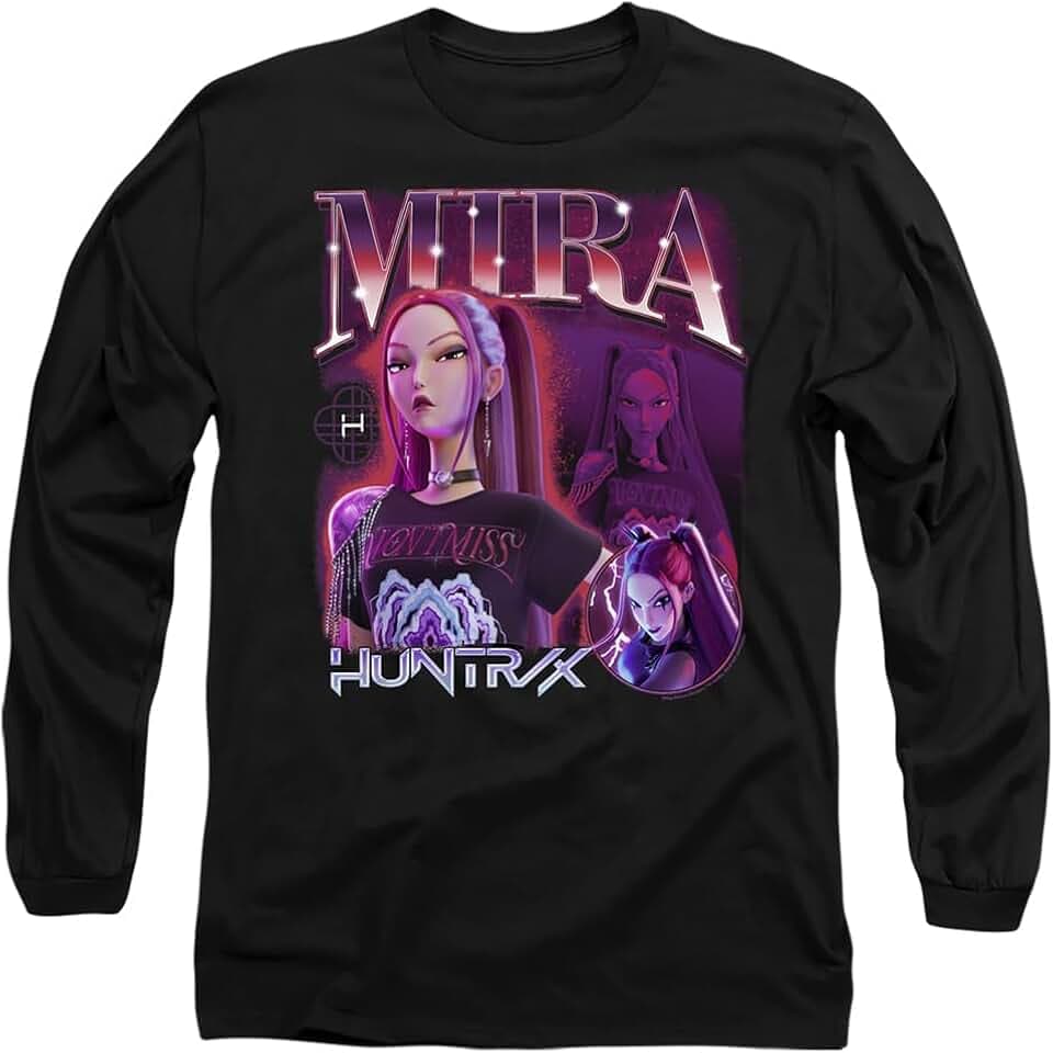 KPop Demon Hunters Unisex K-pop Demon Hunters-Huntrix Huntr/X Mira Bootleg Long Sleeve T-Shirt