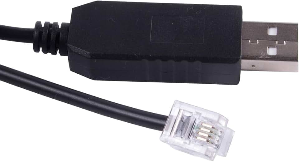 USB-auf-RJ11-Kabel für Skywatcher EQ6 EQ5 HEQ5 EQMOD ASCOM PC, 500 cm, USB auf RJ11 6p4C, für Synscan-Handcontroller, Laptop, PC, Windows Vista, Android