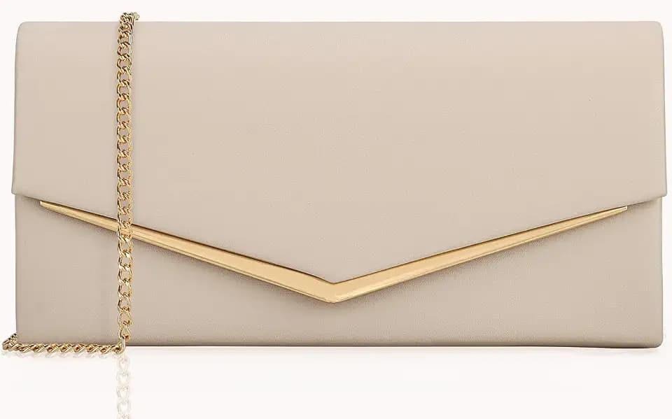 Women’s Evening Handbag Vegan Leather Ladies Envelope Clutch Classic Elegant Purse Bags