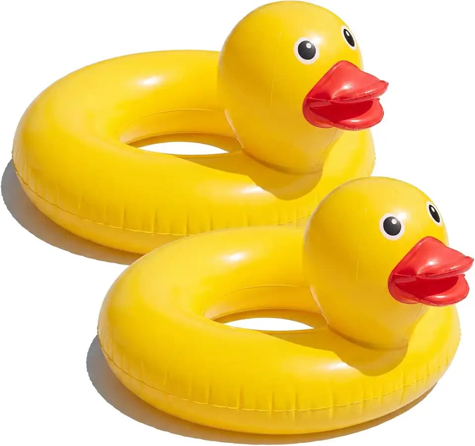 Hungdao 2 Pcs Duck Float Classic, 23.6'' Kids Swim Tube