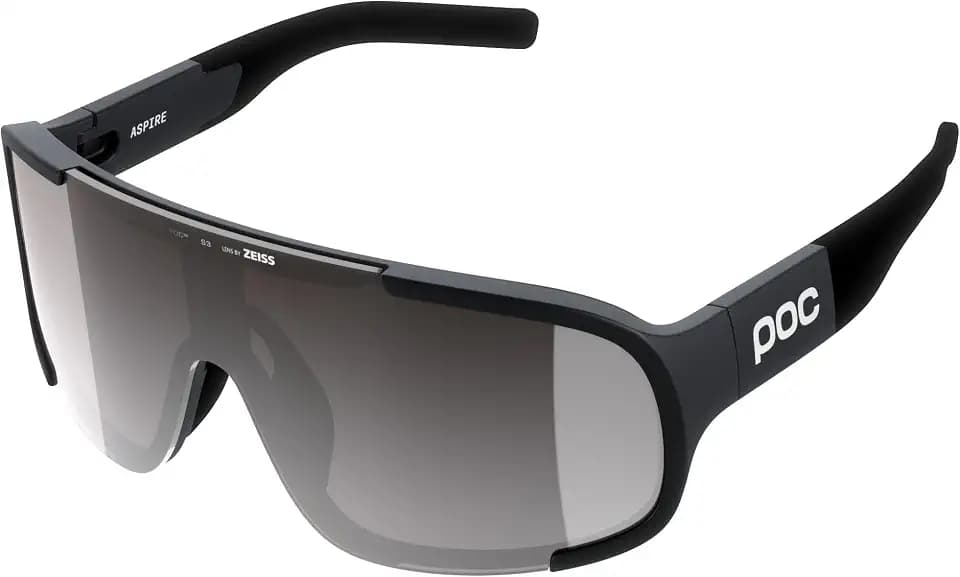 POC Aspire Sunglasses, Uranium Black/Clarity Trail/Partly Sunny Silver, One Size