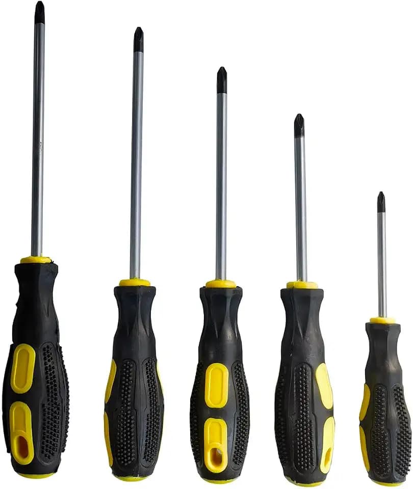 Phillips Screwdriver Set with Magnetic Tips, Soft Ergonomic Grip of Standard or Precision Phillips Screwdrivers