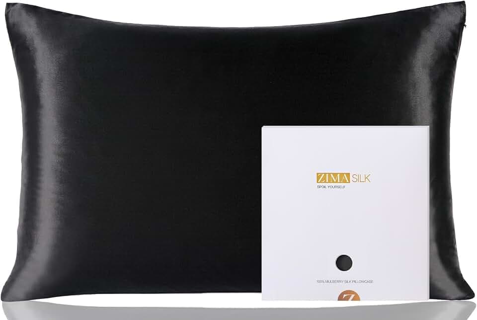 ZIMASILK 100% Pure Mulberry Silk Pillow Cases for Hair and Skin, Queen