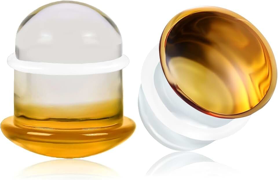 7 Colors Glass Single Flare Gauges for Ear Comfy Ear Gauge Plug with O-Ring