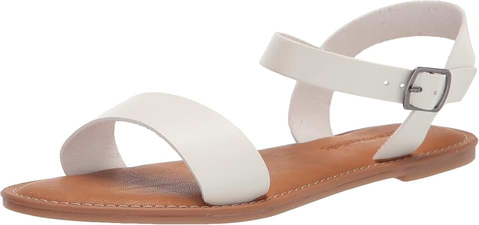 Amazon Essentials Women's Open Toe Buckle Ankle Strap Slingback Sandals