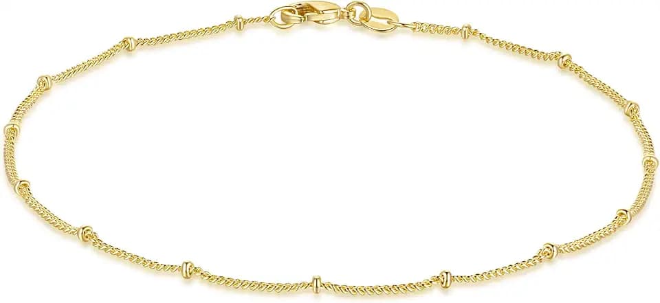 14K Gold Anklets for Women Gold Ankle Bracelets for Women