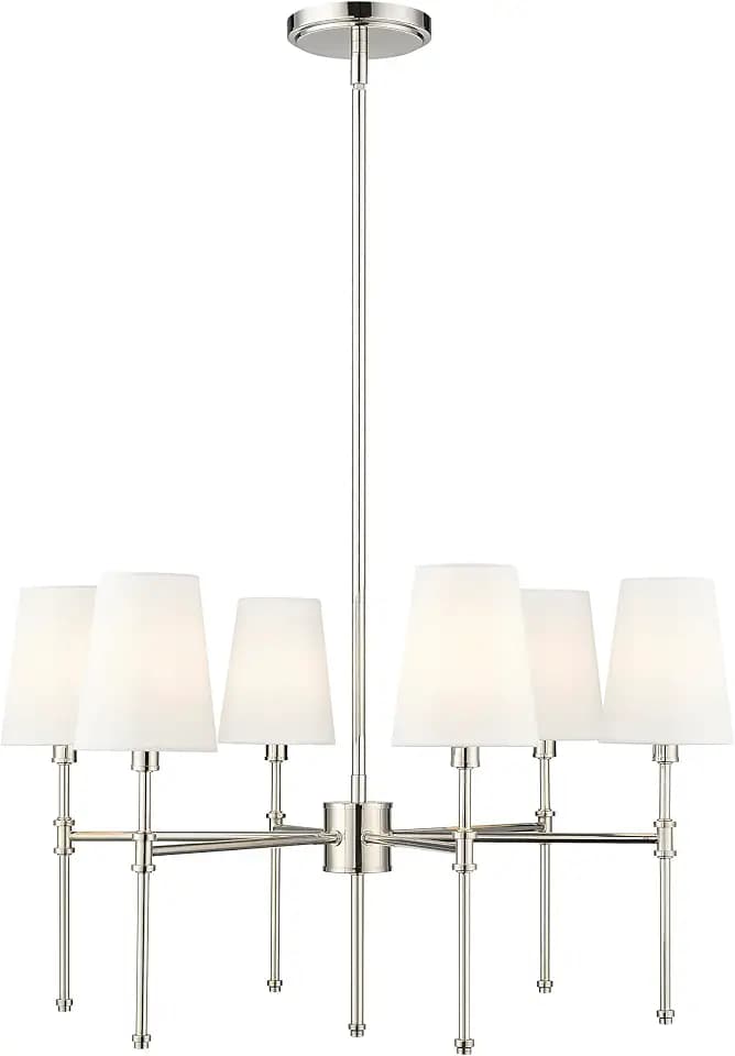ML Lighting 16106-PN Adorra 25.75" Wide 6-Light Chandelier - Polished Nickel