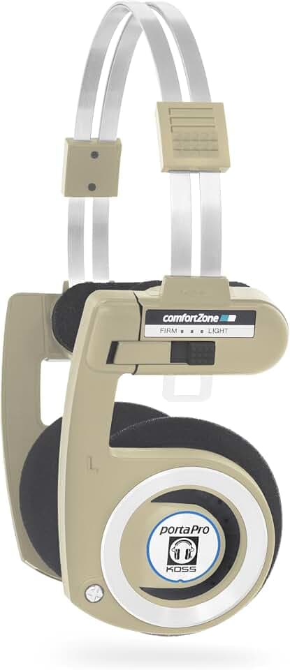 Koss Porta Pro Wireless 2.0 Retro 80s Style On-Ear Headphones, Rhythm Beige