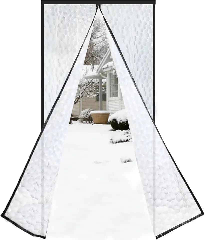 Risareyi Magnet Türvorhang Thermo Kälteschutz 90x205cm, Schwarz