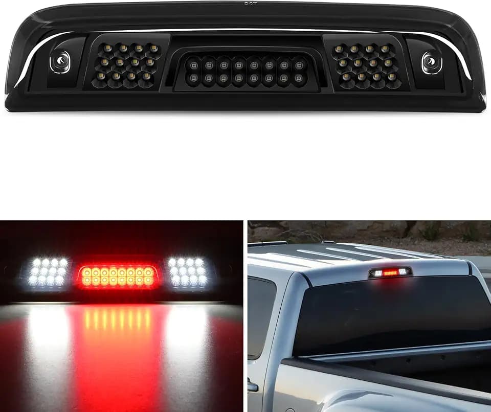 Nilight Third Brake Light for Chevy GMC 1500 2500 3500HD 2014-2018, Smoked