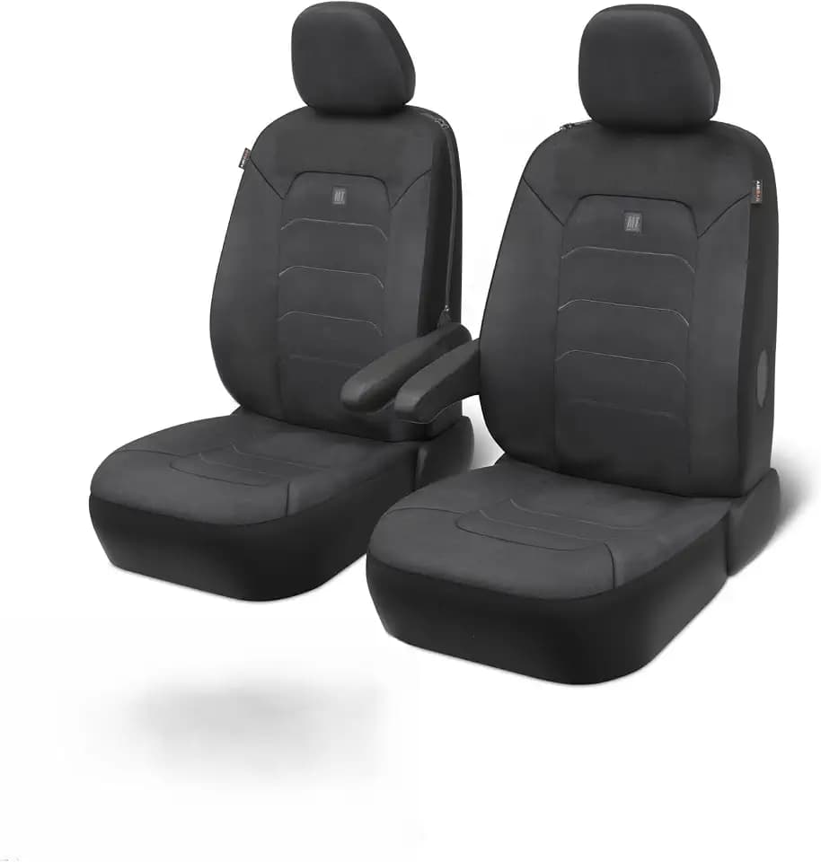 Neoprene Advantage Waterproof Seat Covers - Truck, Van & SUV Seat Covers for Cars – Front Seat Cover Set with Airbag Compatibility, Universal Fit for Car Seats, Black (Armrest Covers Not Included)