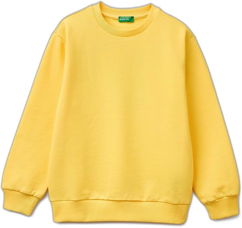 United Colors of Benetton Kinder und Jugendliche Maglia G/C M/L 3nbmc10sb Kapuzenpullover, gelb, 130 cm