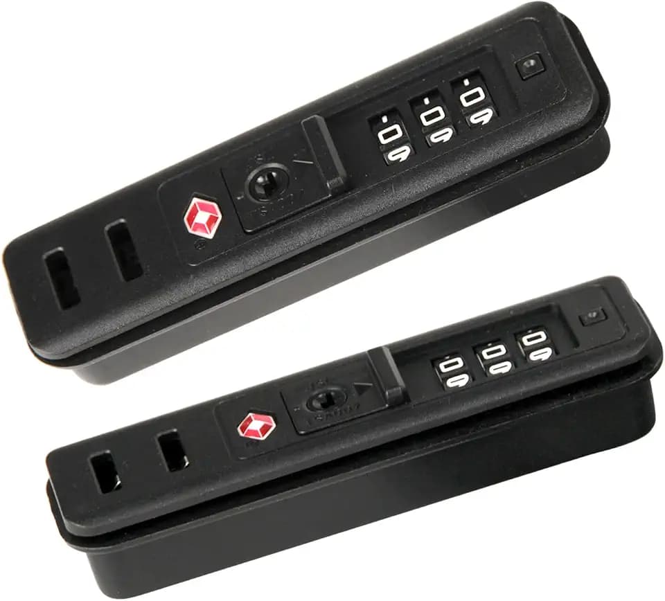 2-Pack TSA 3-Digit Combination Luggage Locks, Built-in Travel Lock JS-522