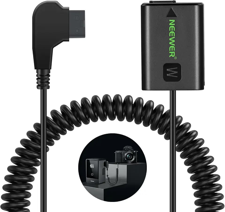 NEEWER D Tap auf NP-FW50 Dummy Akku und Kabel für Sony und V Mount Batterie