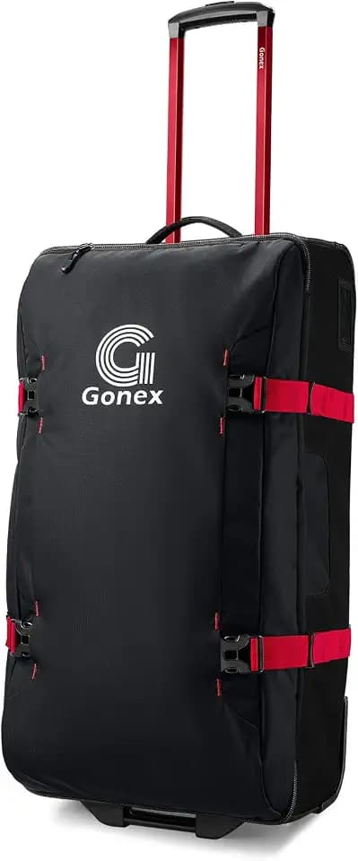Gonex Rolling Duffle Bag with Wheels, Water-Repellent Nylon, 30 in, Black