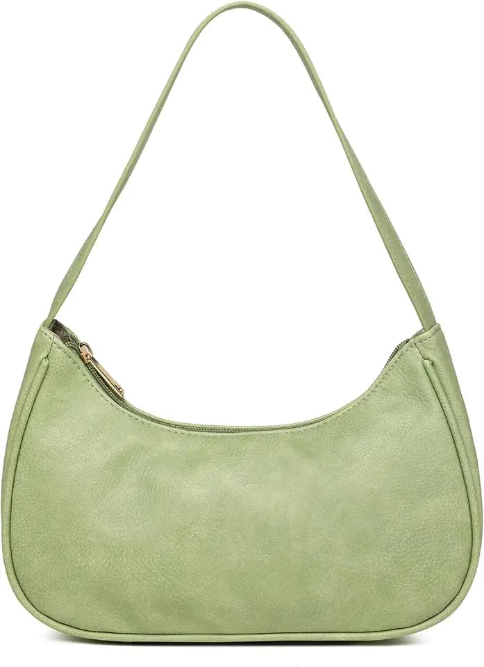 Afashor Shoulder Bags for Women Vegan Leather Hobo Sling Tote Handbag Retro Clutch Purse with Zipper Closure