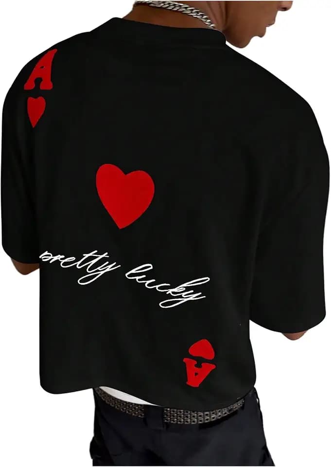 SOLY HUX Men's Letter Graphic Tees Short Sleeve Crew Neck Funny Tops