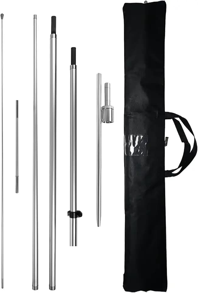 14FT Fiberglass Feather Flag Pole Kit for Business Advertising Flags
