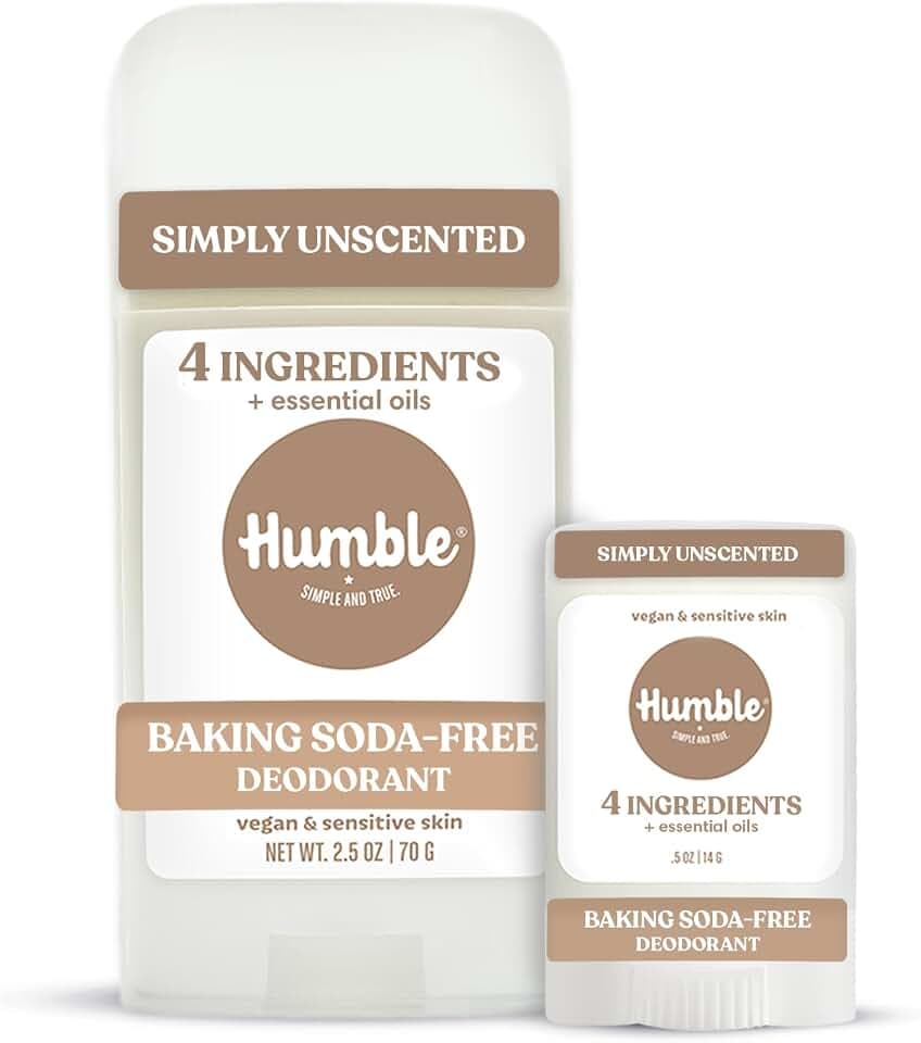 Humble Aluminum-Free Baking Soda-Free Deodorant, Simply Unscented