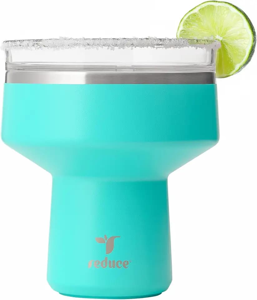 REDUCE Saltini 16oz Margarita Tumbler - Insulated Cocktail Glass with Lid